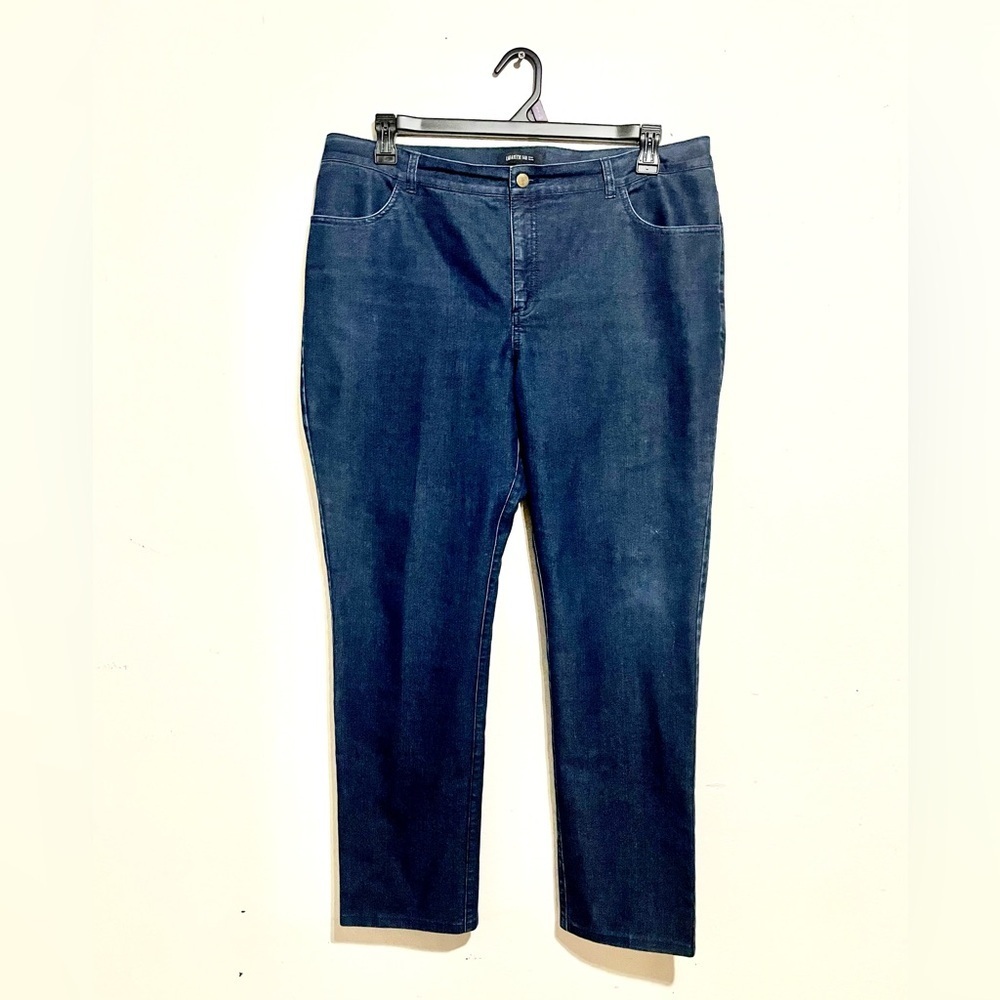 Lafayette‎ 148 New York High Rise Straight Leg Plus Size Stretch Denim Jeans 16